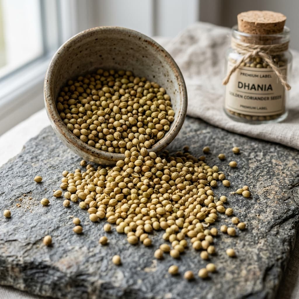 Machine-Cleaned Coriander Seeds (Dhania)